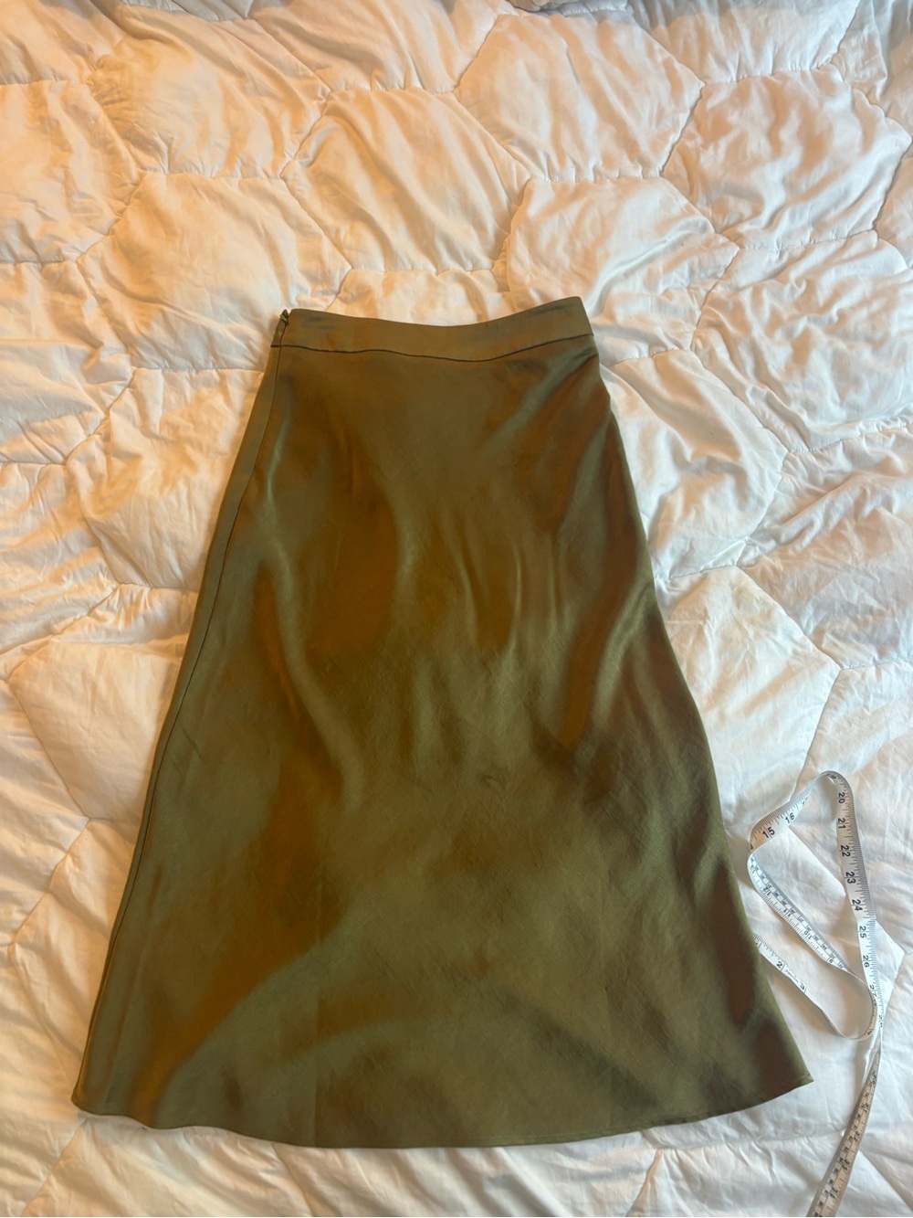 Sezane Sandy Skirt Olive Green - Size 4 - Picture 4 of 5